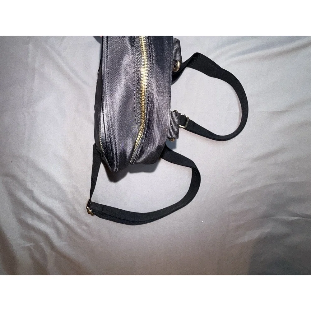 OG Crossbody Bag Unisex Small Black Excellent Nylon Gold Hardware Logo Pocket